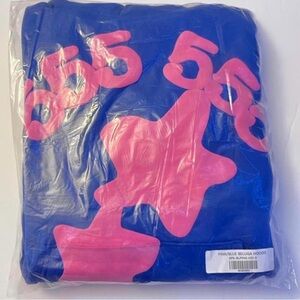 Vibrant Blue and Pink Hoodie